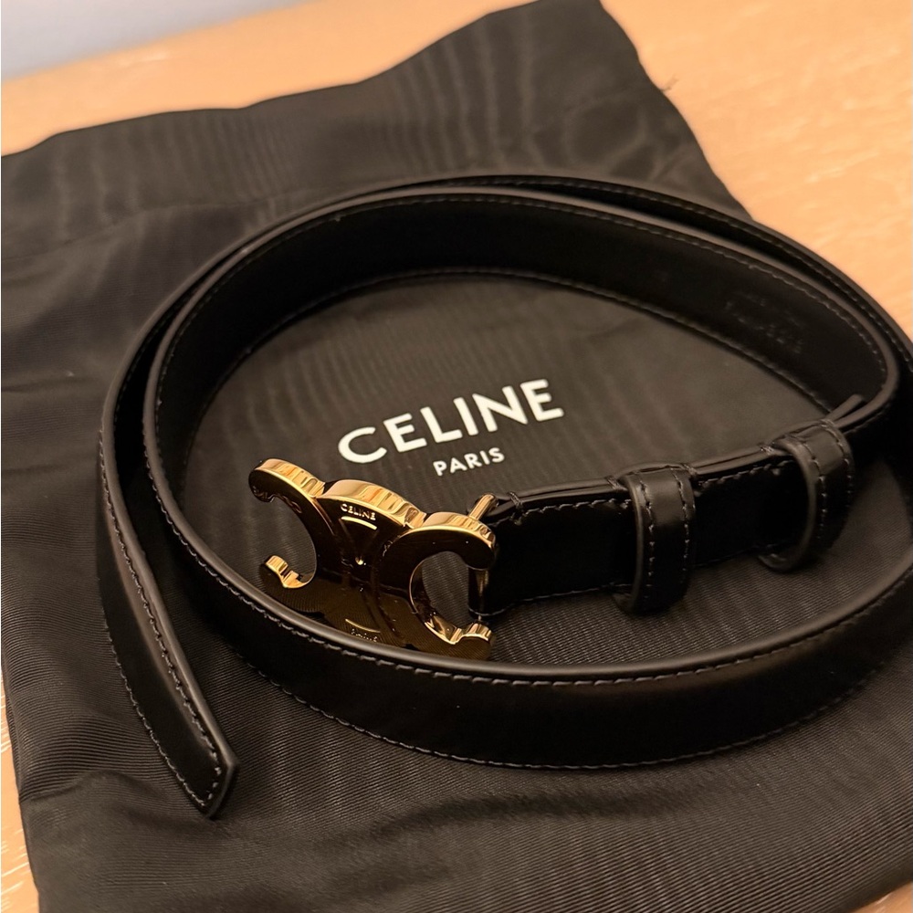 Celine Triomphe Belt in Black Size 75 - Picture 3 of 9